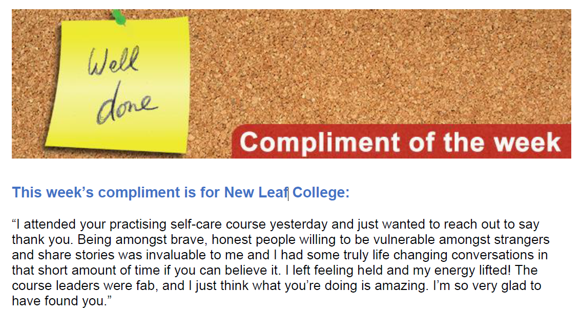 Compliment of the week - HPFT News - 15th March 2023
