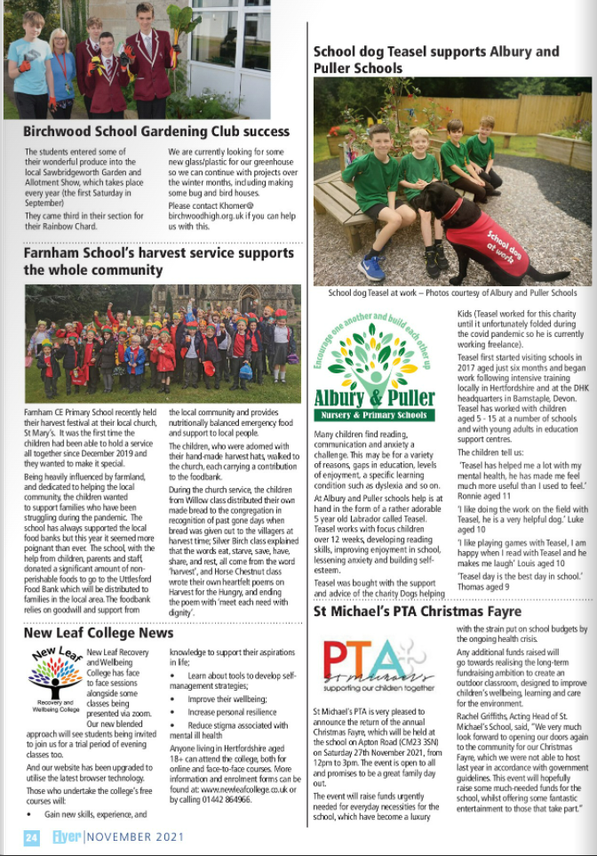 Bishops Stortford Flyer Article